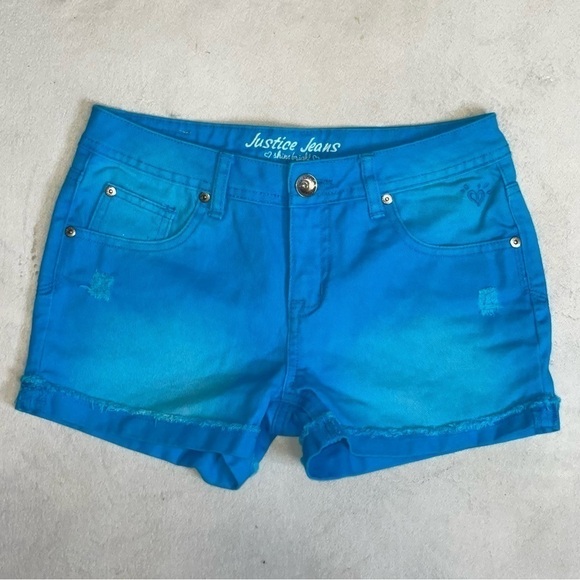 Justice Other - Justice Jean Shorts Girls Size 14 aqua blue